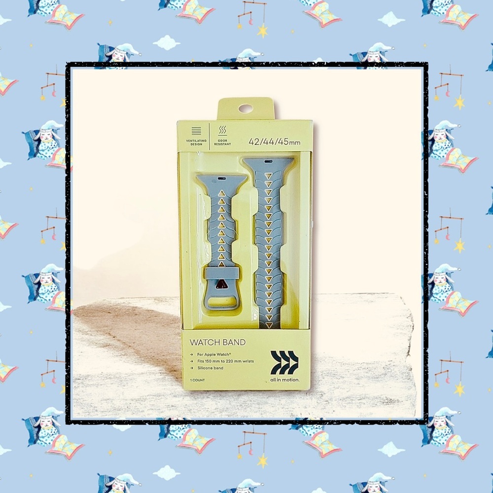 ⌚️🆕⌚️All in Motion Gray Silicone Watch Band For An Apple Watch-42/44/45mm